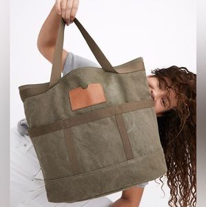 Madewell Crossbody Tote bag The Canvas Camden Tote Bag Olive Green Large used 1